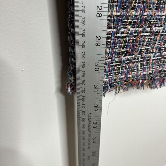 Tularosa Pants Womens Medium Tweed Colorful Wide Leg Fringe Hem Lined High Rise - Picture 8 of 16